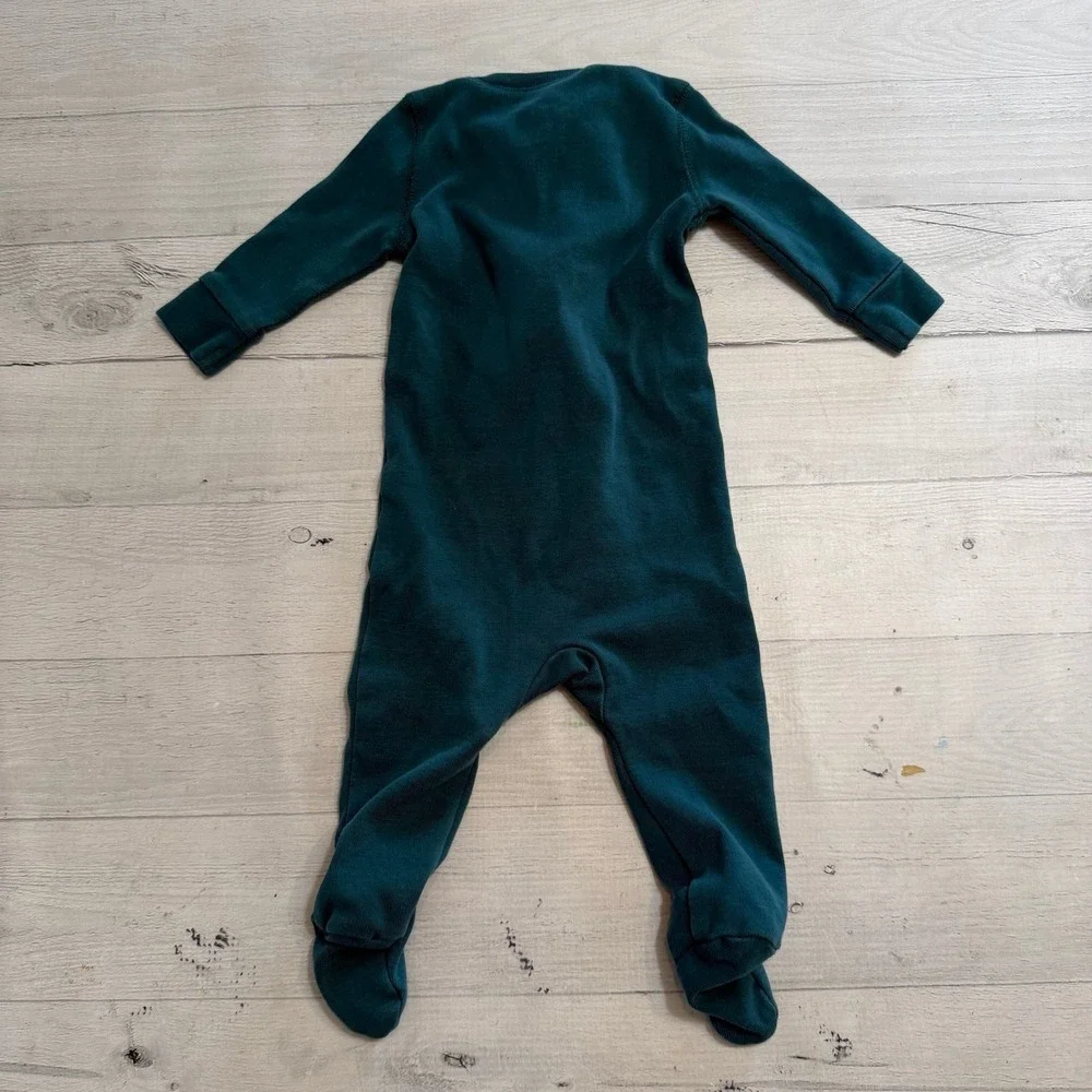 Primary baby‎ teal footed sleeper 0-3 months